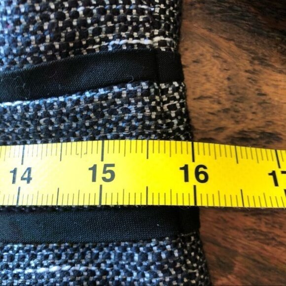 Halogen Textured Blk & White Woven Textured Blazer 8P - Picture 10 of 11